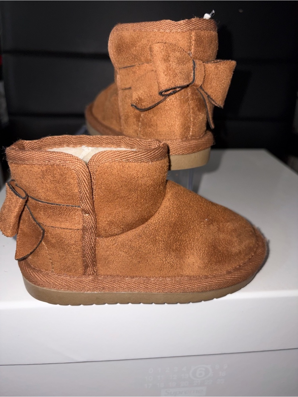 Gymboree Girls Brown Suede Bow Winter Boots